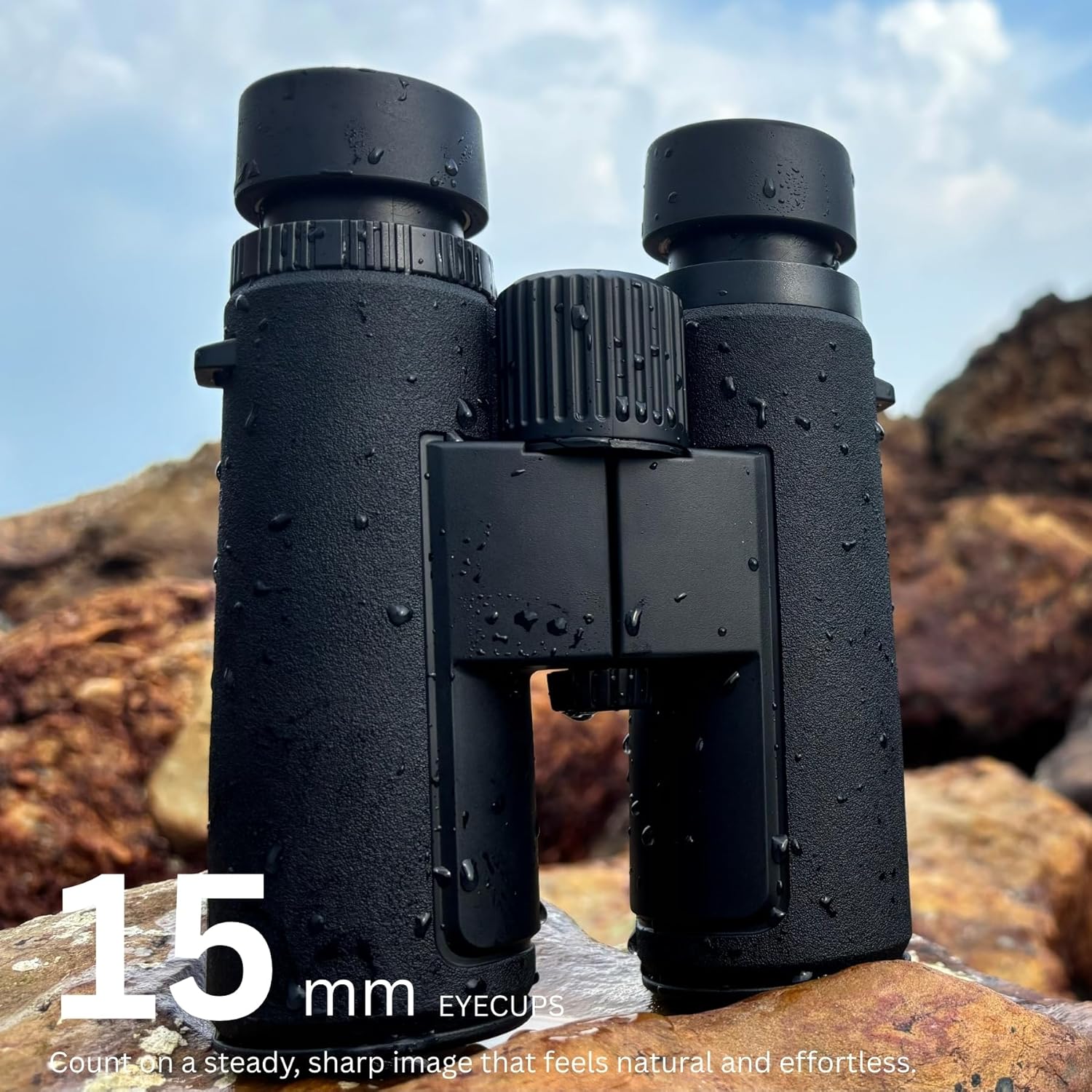 Hontry 10x42 Binoculars with IPX7 Waterproof Protection for Bird Watching, Hunting, Cruise Ship, Travel and Safari