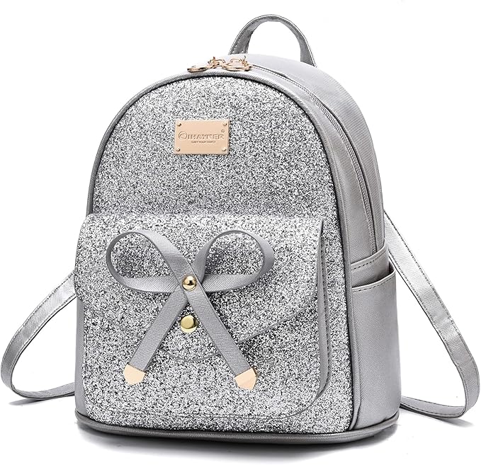 I IHAYNER Girls Bowknot Cute Leather Backpack Mini Backpack Purse for Women-BubblyBeeBaby