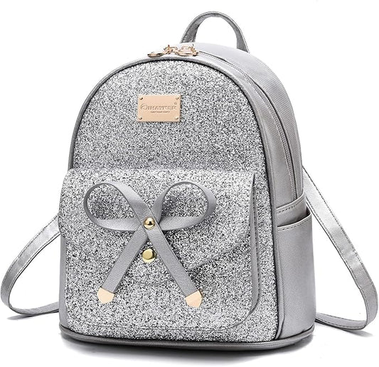 I IHAYNER Girls Bowknot Cute Leather Backpack Mini Backpack Purse for Women-BubblyBeeBaby