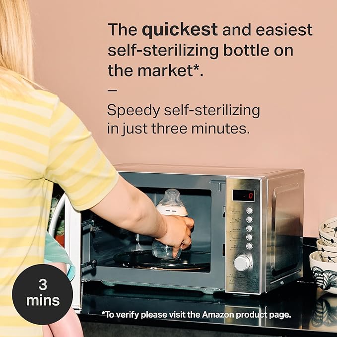 Tommee Tippee Advanced Anti-Colic 5 oz BPA Free Baby Bottles, Newborn 0+ Months, Slow Flow Breast-Like Nipple, Unique Design Keeps Air Away from Milk and Baby, Clear, Pack of 2-BubblyBeeBaby