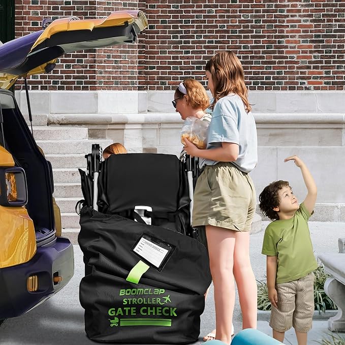 BOOMCLAP Durable stroller travel bag for airplane,stroller bag carseat cover for Double/Single/Jogging Strollers,Waterproof stroller gate check bag-BubblyBeeBaby