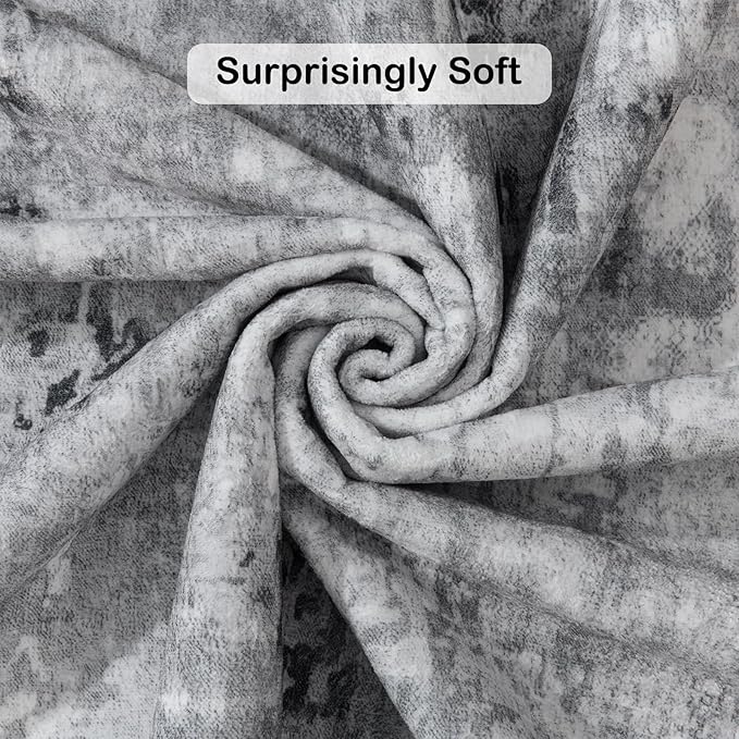 Kelarea Living Room Rug 6x9 Grey Rug Machine Washable Large Area Rugs, Non Slip Abstract Vintage Indoor Carpet for Bedroom, Nursery, Classroom, Dining Room, Home Office-BubblyBeeBaby