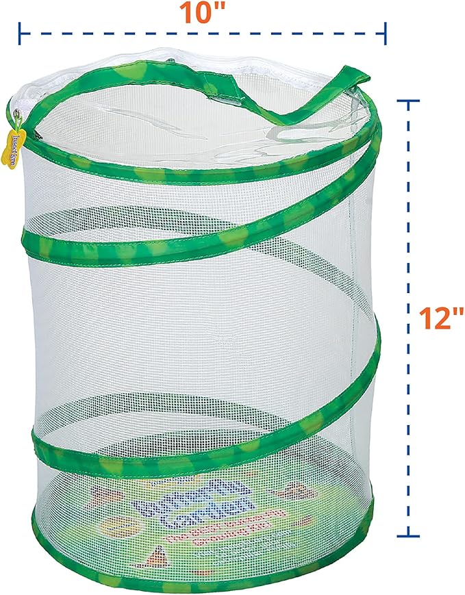 Insect Lore Butterfly Garden with Live Cup of Caterpillars | English and Spanish STEM Activity Journals | 5 Painted Lady Butterfly Baby Caterpillars and Mesh Habitat-BubblyBeeBaby