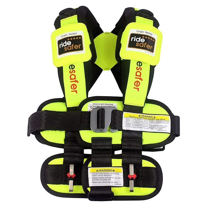 Large Yellow, Lightweight, Compact, Portable Car Seat - Perfect for Travel and Everyday Child Safety-BubblyBeeBaby