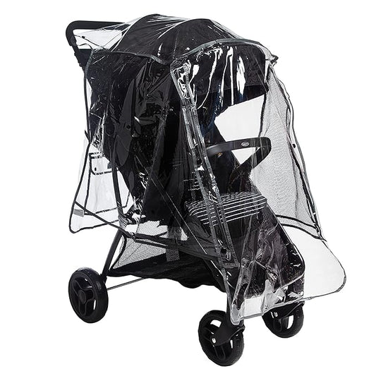 Graco Universal Baby Stroller Plastic Rain Cover & Weather Shield, Lightweight Waterproof Weathershield, Clear Vinyl Infant Car Seat Carriage Umbrella, Winter Snow Wind Protection Travel Accessories-BubblyBeeBaby