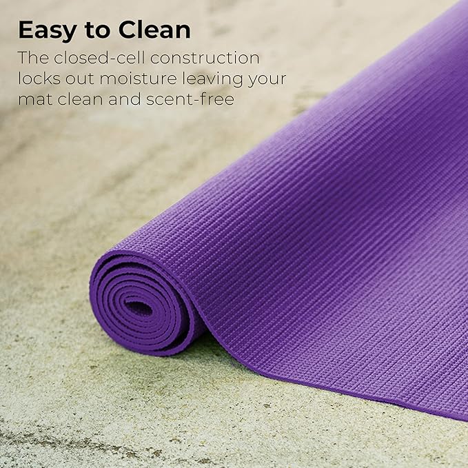 Hello Fit 10-Pack Yoga Mat, 68" x 24" Non Slip Exercise Mat, 4mm Thick Gym Mat for Fitness and Stretching, Bulk Non Toxic Yoga Mats for Schools and Studios-BubblyBeeBaby