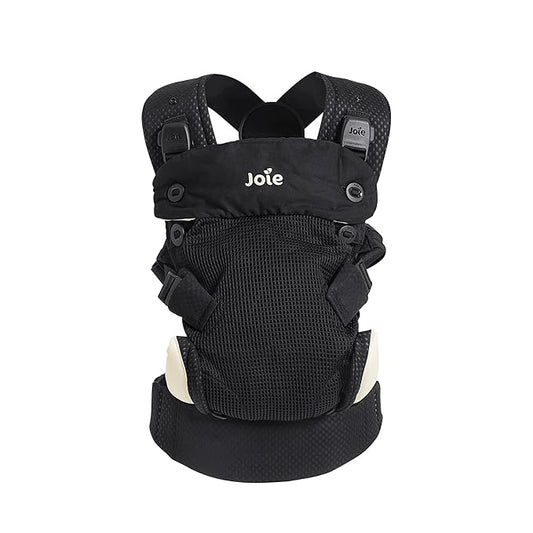 Joie Savvy Lite Air 3-in-1 Baby Carrier – Lightweight, Ergonomic Baby Carrier with 3 Carry Positions, Breathable Fabric, Padded Straps, and Lumbar Support (Jet)-BubblyBeeBaby