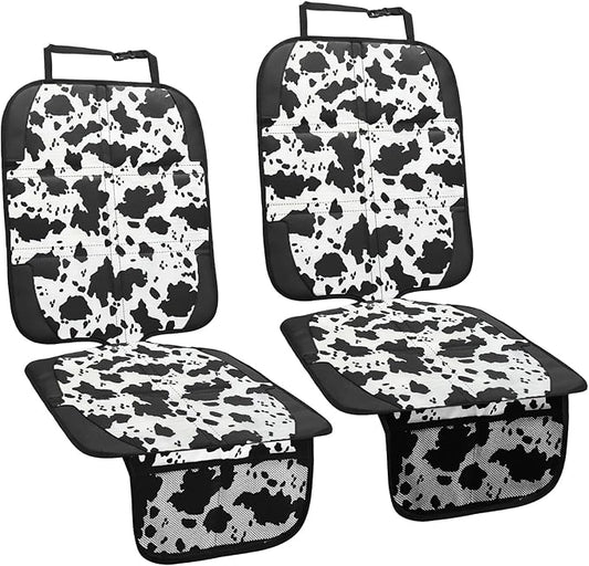 Car Seat Protector for Child Car Seat, 2 Pack Baby Car Seat Covers with Mesh Pockets & Non-Slip Backing 600D Durable Seat Protector-BubblyBeeBaby