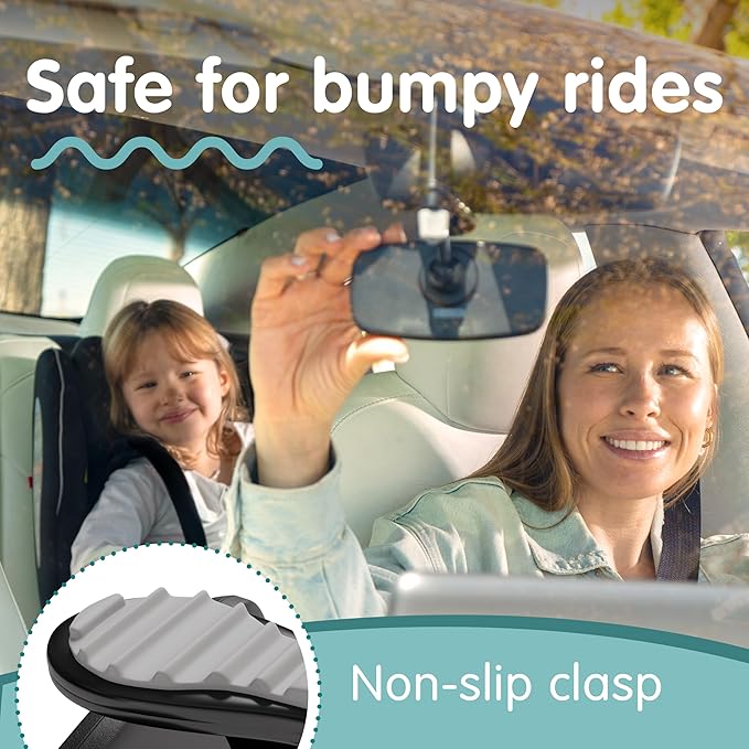 Onco Forward Facing Baby Car Mirror - Clip On Car Mirror for Baby, 100% Shatterproof & Shakeproof, Newborn Essentials-BubblyBeeBaby