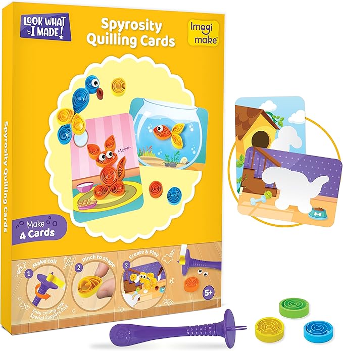 Imagimake 5 in 1 Awesome Craft Kit | Over 15 Projects - Creative DIY Arts & Crafts, Craft Kit for Kids | Gifts for 5 6 7 8 9 10 11 12 Years Old Girls & Boys | Arts and Crafts for Kids Ages 6-8 & 8-12-BubblyBeeBaby