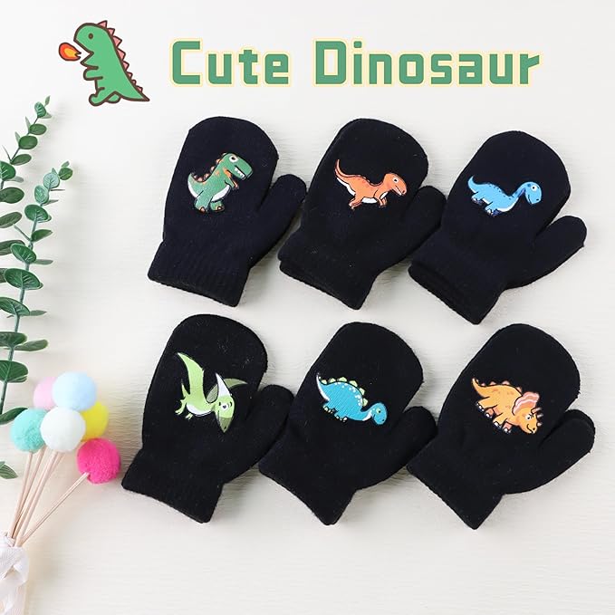 Baby Winter Mittens Toddler Stretch Knit Gloves Magic Warm Glove for Baby Boys Girls-BubblyBeeBaby