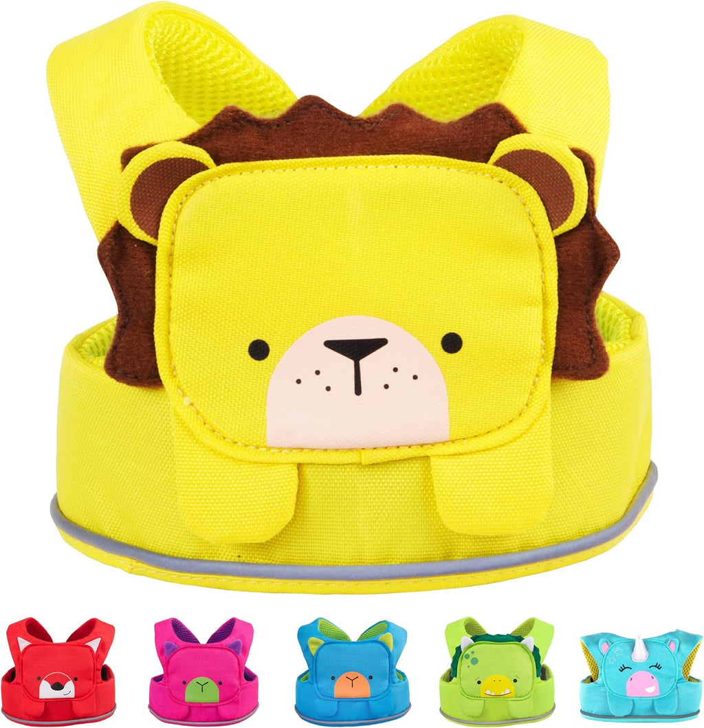 Trunki Toddler Leash - Fuss Free Toddler Walking Reins & Kids Safety Harness | Baby Leash for Kids – Leeroy Lion (Yellow)