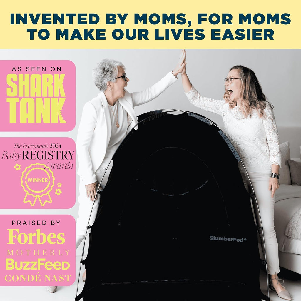 SlumberPod with Fan The Original Blackout Sleep Tent Travel Essential for Baby and Toddlers, Mini Crib and Pack n Play Cover, Sleep Pod with Monitor Pouch and Fan Pouch, Blocks 95%+ Light, Black