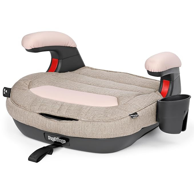 Peg Perego Viaggio Shuttle - Booster Car Seat - for Children from 40 to 120 lbs - Made in Italy - Mon Amour (Pink & Beige)-BubblyBeeBaby
