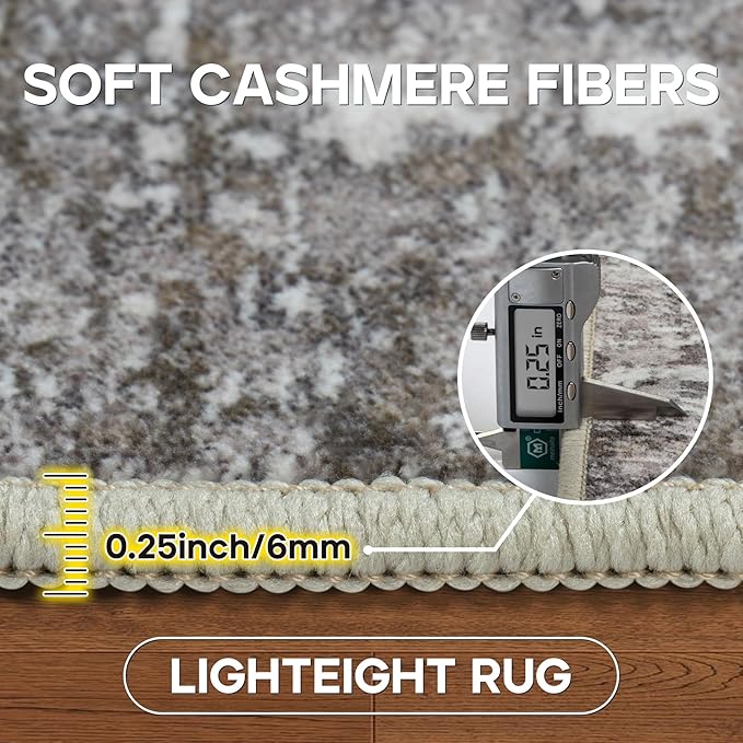 10x14 Area Rugs Large Living Room Rug Washable: Modern Abstract Rug Indoor Modern Carpet Non Slip for Dining Room Bedroom Nursery Home Office Black Gold-BubblyBeeBaby