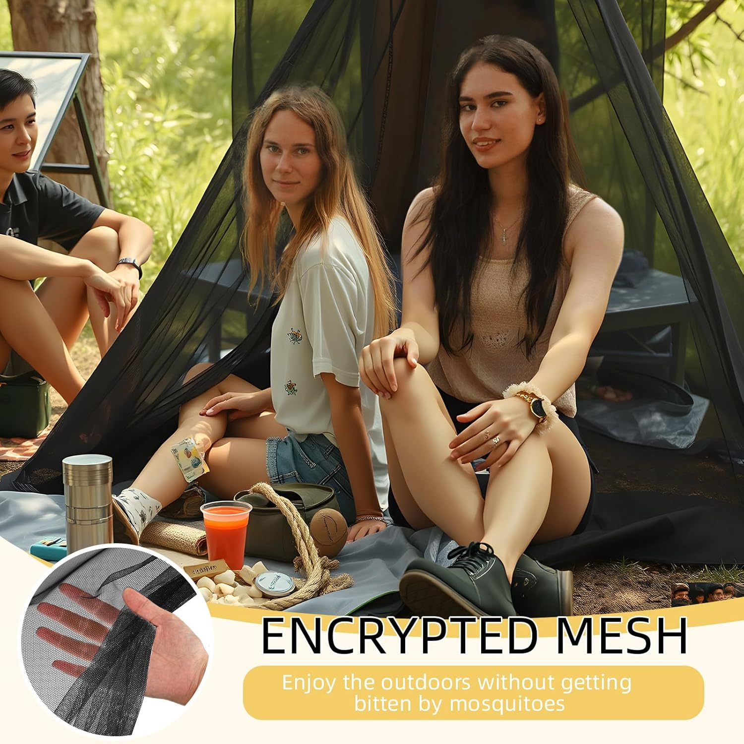 4 Corners Mosquito Net for Mosquiteros para Camas Bed Canopies Netting Bed Drapes Rectangular Mosquito Mesh for Camping Home Outdoor Travel(Black,L75 X W35.5 X H59 Inch,Opening)