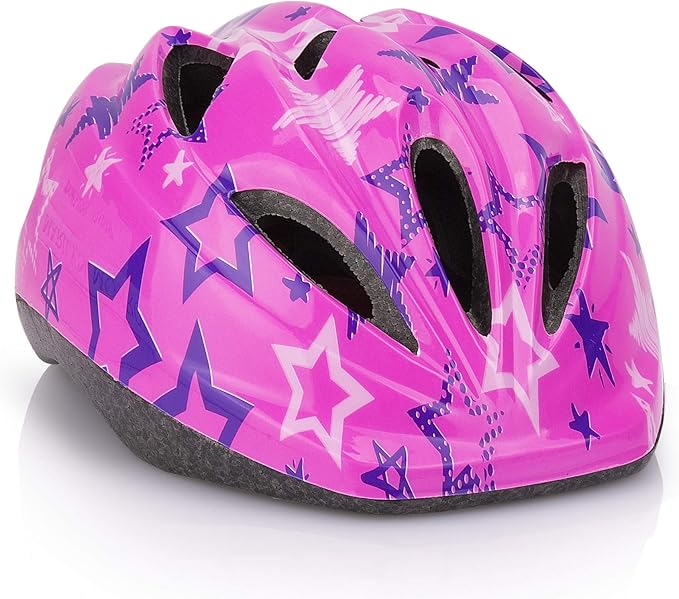Kid Bicycle Helmets, LX LERMX Kids Bike Helmet Ages 3-5/5-14 Adjustable from Toddler to Youth Size, Durable Kids Bike Helmet with Fun Designs for Boys and Girls-BubblyBeeBaby