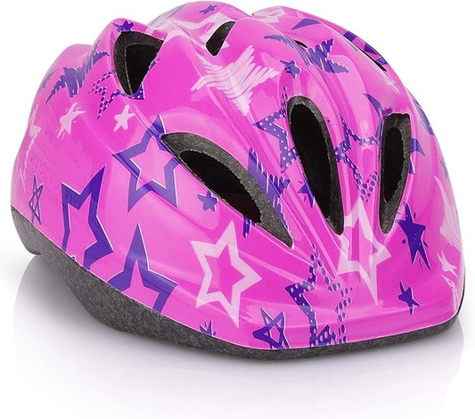 Kid Bicycle Helmets, LX LERMX Kids Bike Helmet Ages 3-5/5-14 Adjustable from Toddler to Youth Size, Durable Kids Bike Helmet with Fun Designs for Boys and Girls-BubblyBeeBaby