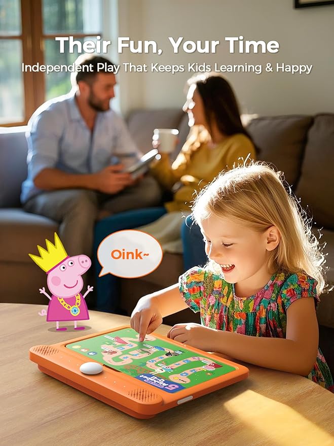 Interactive Electronic Learning Pad - Learn-to-Read System with 70 Sound Pages, Card-Insert for Alphabet, Words, Numbers, Music, Learning Activities for Kids 3-5 Years Old-BubblyBeeBaby
