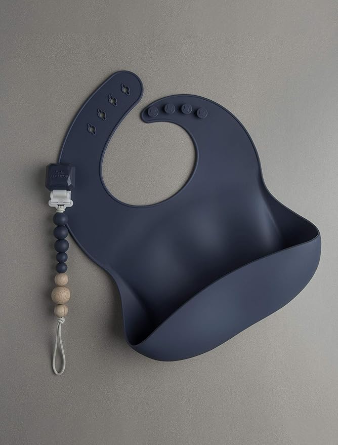 Loulou Lollipop Soft, Waterproof Silicone Feeding Bib-BubblyBeeBaby