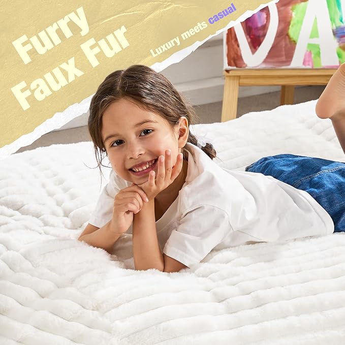 Hobestluk 3FT Bean Bag Chairs Adult Bean Bag with Portable Handle Comfy Large Bean Bag Chair with Removable Cover for Living Room Bedroom or Reading Nook (Stripe White, 3FT)-BubblyBeeBaby