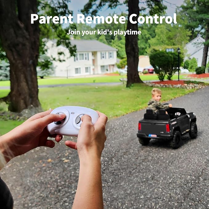 24V 10Ah Ride on Toy for Big Kids, 4WD 2 Seater Electric SUV Kids Car to Drive w/Remote Control, 4x200W Motors - Black-BubblyBeeBaby