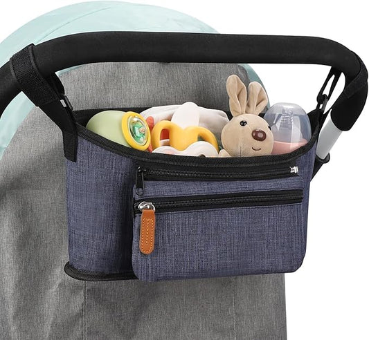 Accmor Universal Stroller Organizer with Detachable Phone Bag, Stroller Bag Caddy Organizer Stroller Accessories for Uppababy, Baby Jogger, Nuna, Doona, Britax Strollers-BubblyBeeBaby