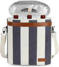 Zormy 3 Bottle Insulated Wine Tote Cooler Bag, Portable Carrier with Corkscrew Opener and Shoulder Strap for Beach Travel Picnic, Unique Carrier