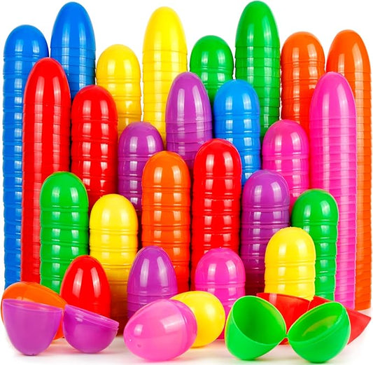 180Pcs Easter Eggs, 2.3" Fillable Bright Colors Plastic Easter Eggs Empty for Easter Hunt, Easter Basket Stuffers, Party Favor, Classroom Prize Supplies ﻿-BubblyBeeBaby