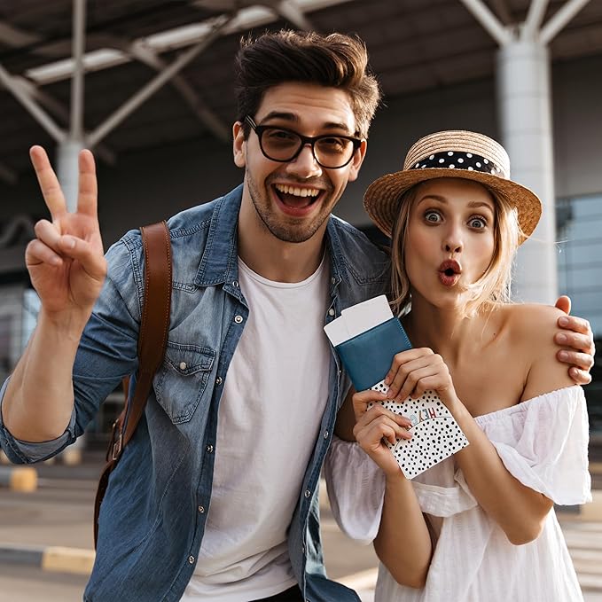 HIFA Leather Passport Holder, Handmade Passport Cover with Card and Ticket Slot - Genuine Leather, Elegant Design, Easy Access - Passport Case, Passport Wallet, Passport Holder-BubblyBeeBaby