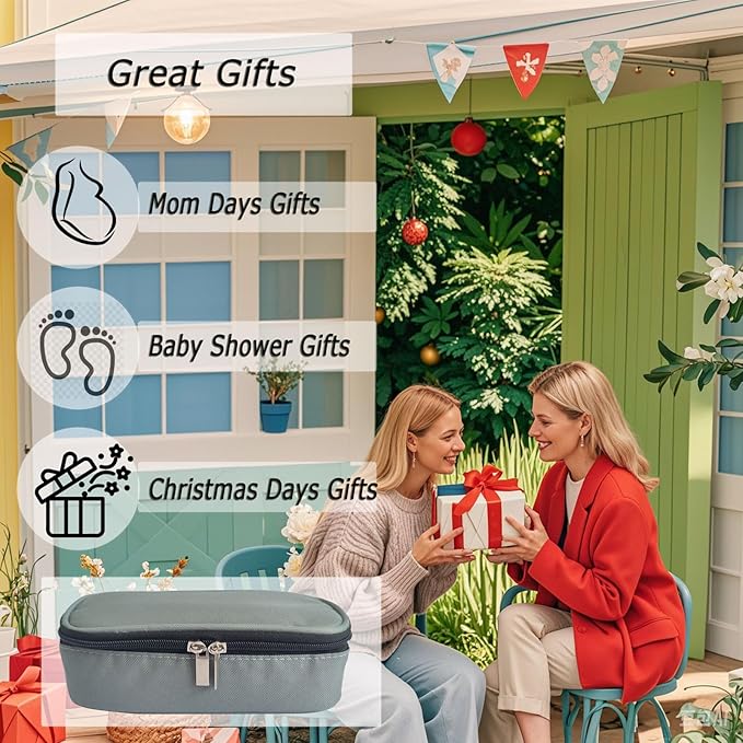 Insulated Breastmilk Cooler Bag with 2 Ice Packs - Breastmilk Cooler Organizer Bag for Daycare, Breastfeeding Mom Travel Outdoor-BubblyBeeBaby