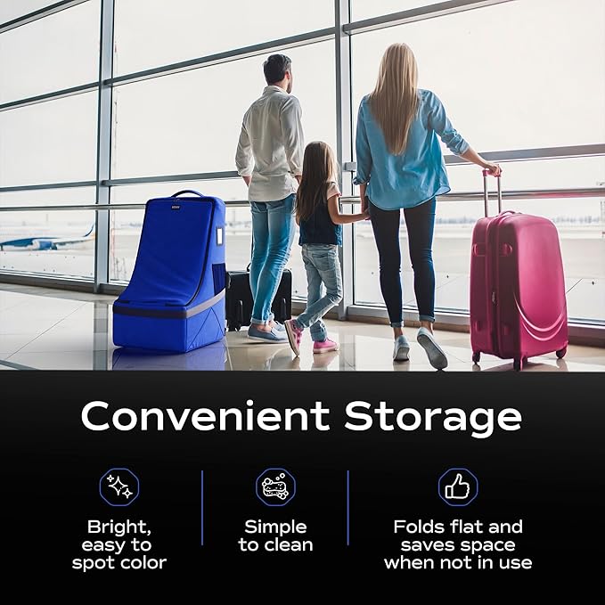 Koah Car Seat Backpack Padded Bag for Air Travel and Airport Gate Check-in with Padded Shoulder Straps-BubblyBeeBaby