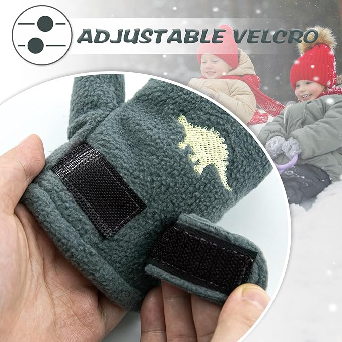 BAVST Baby Toddler Winter Mittens Girls Warm Fleece Lined Gloves Kids Sherpa Lined Mittens for Boys-BubblyBeeBaby