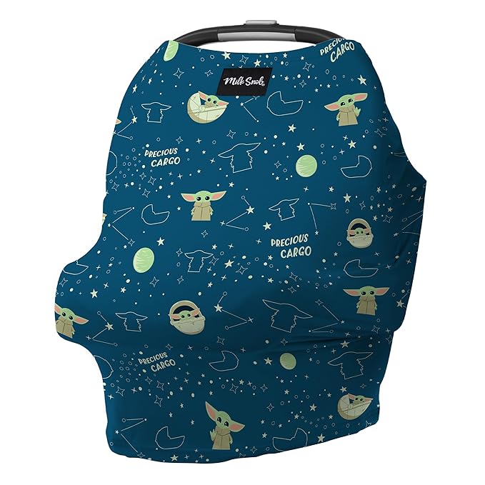 Milk Snob Original Star Wars 5-in-1 Cover, The Child, Added Privacy for Breastfeeding, Baby Car Seat, Carrier, Stroller, High Chair, Shopping Cart, Lounger Canopy - Newborn Essentials, Nursing Top-BubblyBeeBaby