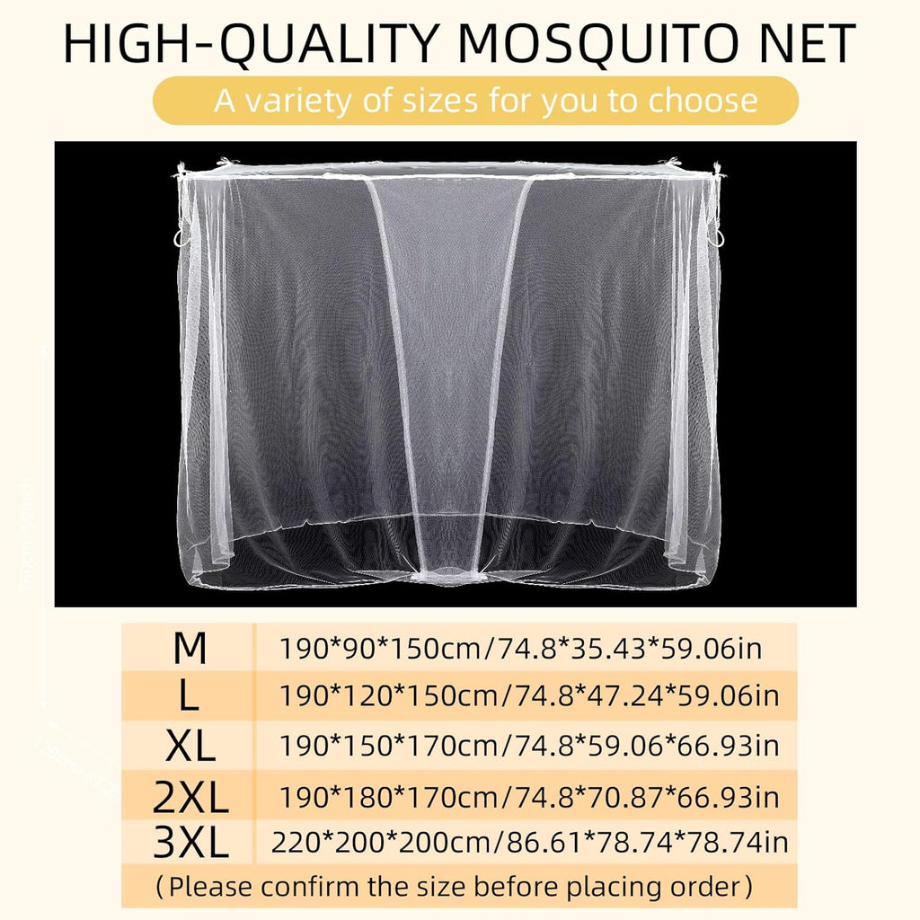 4 Corners Mosquito Net for Mosquiteros para Camas Bed Canopies Netting Bed Drapes Rectangular Mosquito Mesh for Camping Home Outdoor Travel(White,L75 X W79 X H67 Inch,Opening)
