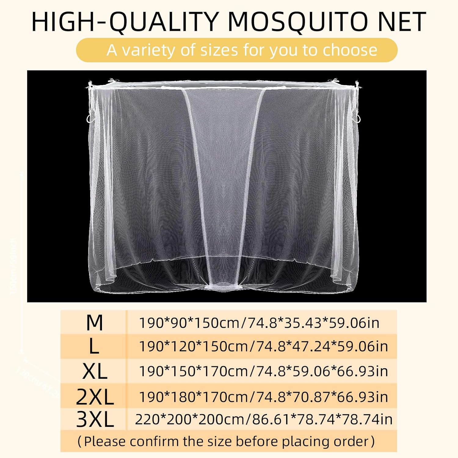 4 Corners Mosquito Net for Mosquiteros para Camas Bed Canopies Netting Bed Drapes Rectangular Mosquito Mesh for Camping Home Outdoor Travel(White,L75 X W79 X H67 Inch,Opening)