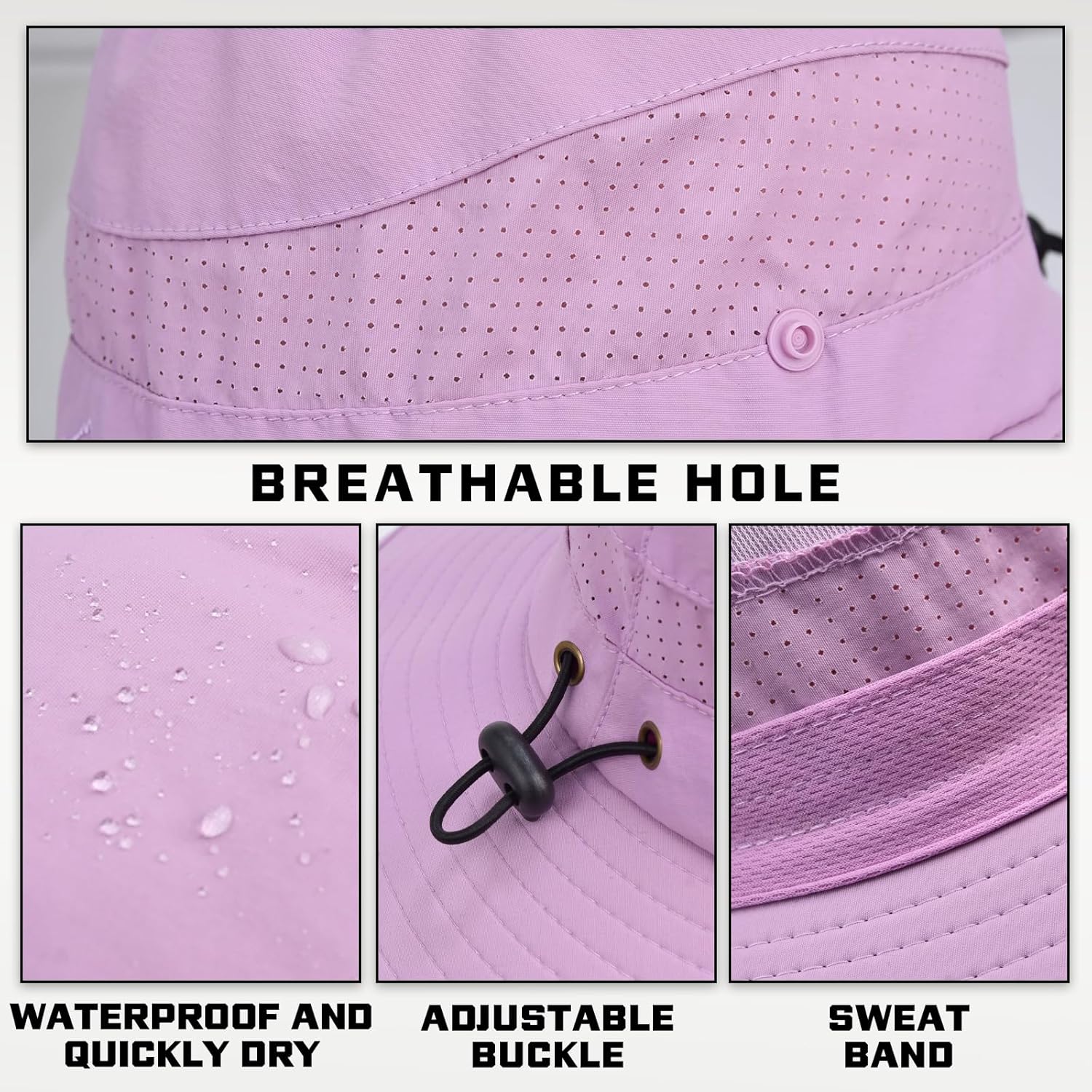 Sun Hats for Men Women, UPF50+ Protection Safari Hat,Wide Brim Fishing Hat with Neck Flap,Bucket Hats for Beach Hiking