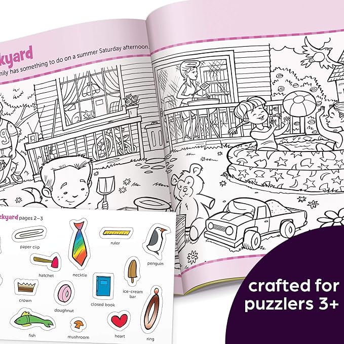 Highlights Hidden Pictures Sticker Fun for Kids Ages 3-6, 4-Pack, 64 Pages of Seek and Find Sticker Activities, Books Double as Coloring Books, 480+ Stickers, Volume 1-BubblyBeeBaby