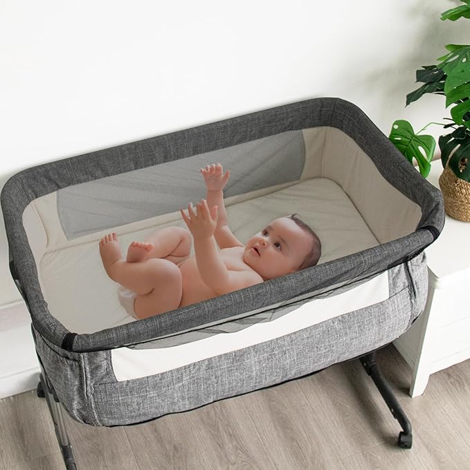 2 Pack Baby Mosquito Net for Stroller, Playard & Bassinet, Reusable Bug Net for Cradles, Carrier, Pack and Plays and Portable Mini Crib, Baby Playpen Mosquito, Black-BubblyBeeBaby