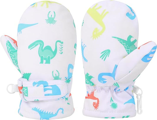 Toddler Gloves Kids Mittens Winter Warm Lined Fleece Gloves Waterproof Snow Baby Mitten for Boys Girls-BubblyBeeBaby