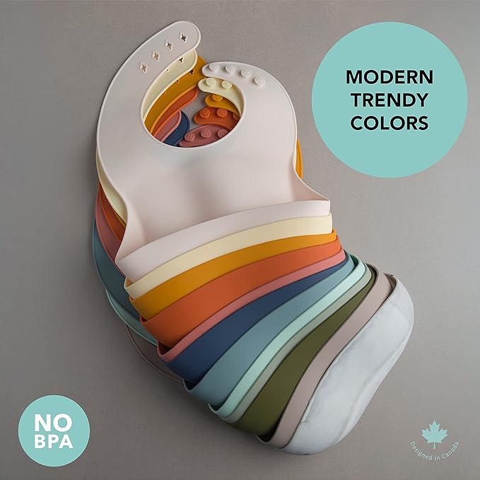 Loulou Lollipop Soft, Waterproof Silicone Feeding Bib-BubblyBeeBaby