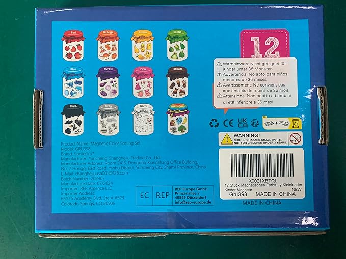 12 Pieces Magnetic Color Sorting Toys, 60 Color Magnets Educational Refrigerator Whiteboard for Baby Toddlers Kids Magnets-BubblyBeeBaby