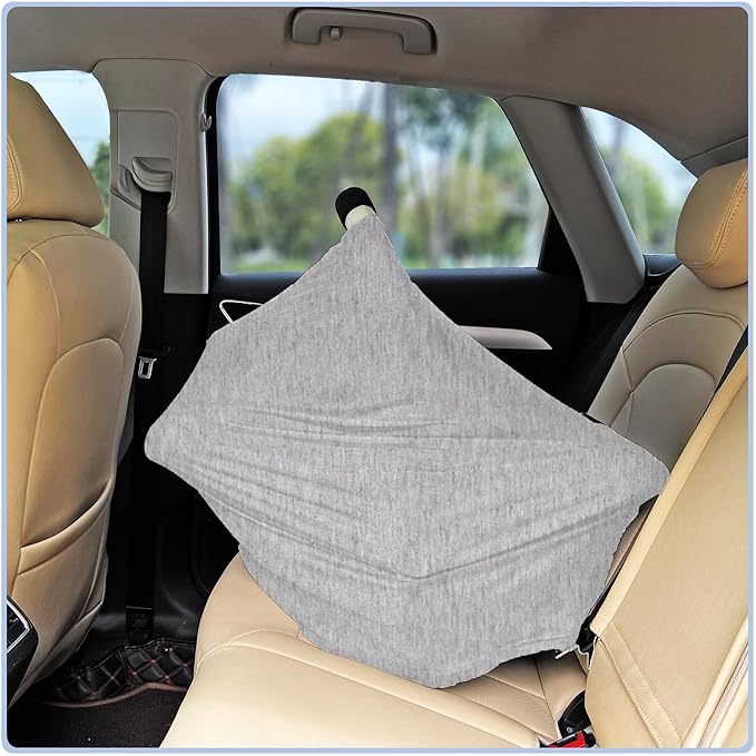Car Seat Covers Baby - Multi-use Cover Carseat Canopy, Breathable Breastfeeding Cover, Car Seat Covers for Bbies, Boys & Girls Shower Gifts (Knit Grey)-BubblyBeeBaby