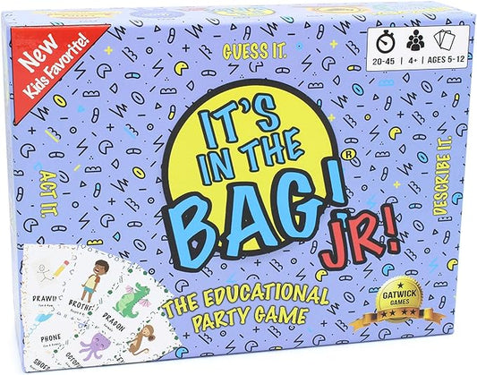 It's in The Bag! Jr. - A Charades Game for Kids and Family! - Interactive Picture Charades Board Games for Family Night, Board Games for Kids 4-6/6-8/8-12 - Games for Family Game Night with Kids-BubblyBeeBaby