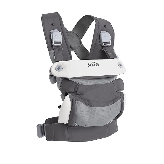 Joie Savvy lite 3-in-1 Baby Carrier – Lightweight, Ergonomic Baby Carrier with 3 Carry Positions, Padded Straps, and Lumbar Support (Cobblestone)-BubblyBeeBaby