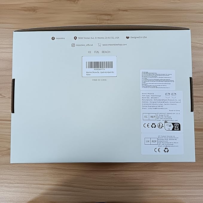 Moonkie Silicone Baby Food Containers | 8oz/4 oz Baby Food Storage Jars with Airtight Lids and A Snack Cup Lid | Freezer,Microwave and Dishwasher Safe, Reusable Baby Food Jars for Infant & Toddler-BubblyBeeBaby