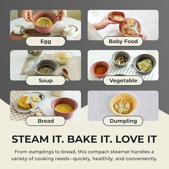 20oz Platinum Silicone Microwave Steamer Pot with Handle & Lid - Korea 100% Food-Grade Steamer Bowl, Heat-Resistant Cooker with Steam Holes, Easy Clean, Dishwasher Safe, Yellow-BubblyBeeBaby