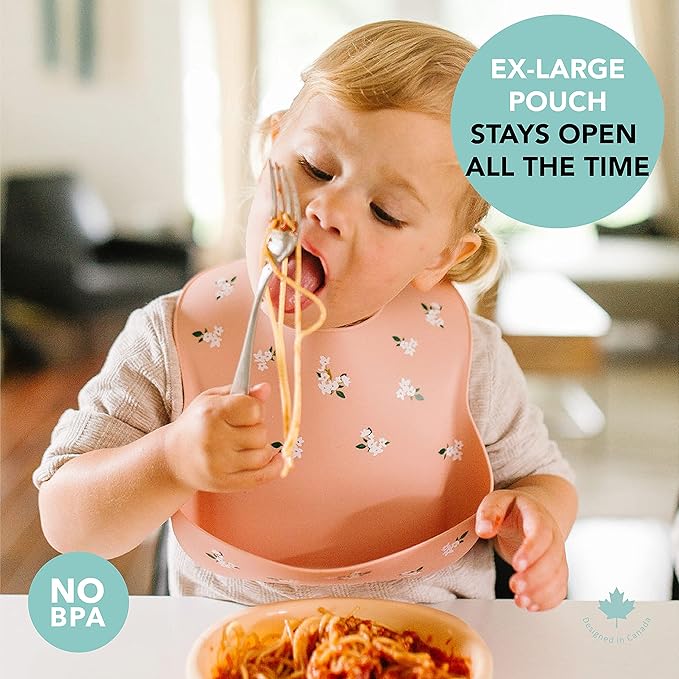 Loulou Lollipop Soft, Waterproof Silicone Feeding Bib for Babies and Toddlers-BubblyBeeBaby