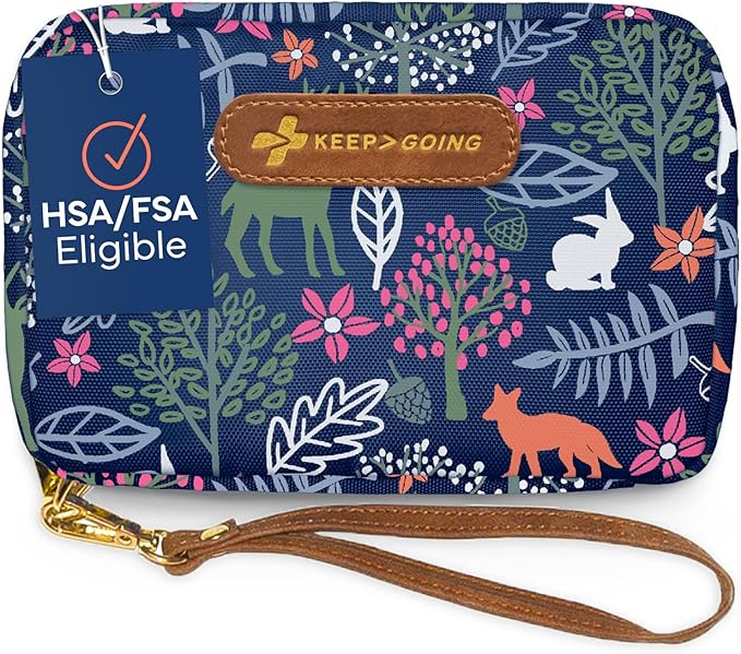 KeepGoing Travel First Aid Kit for Kids – 130 Pc. for Car, Home, Purse, Diaper Bag & Backpack with Latex-Free Bandages - Mini First Aid Kit Travel Size TSA-Approved-BubblyBeeBaby