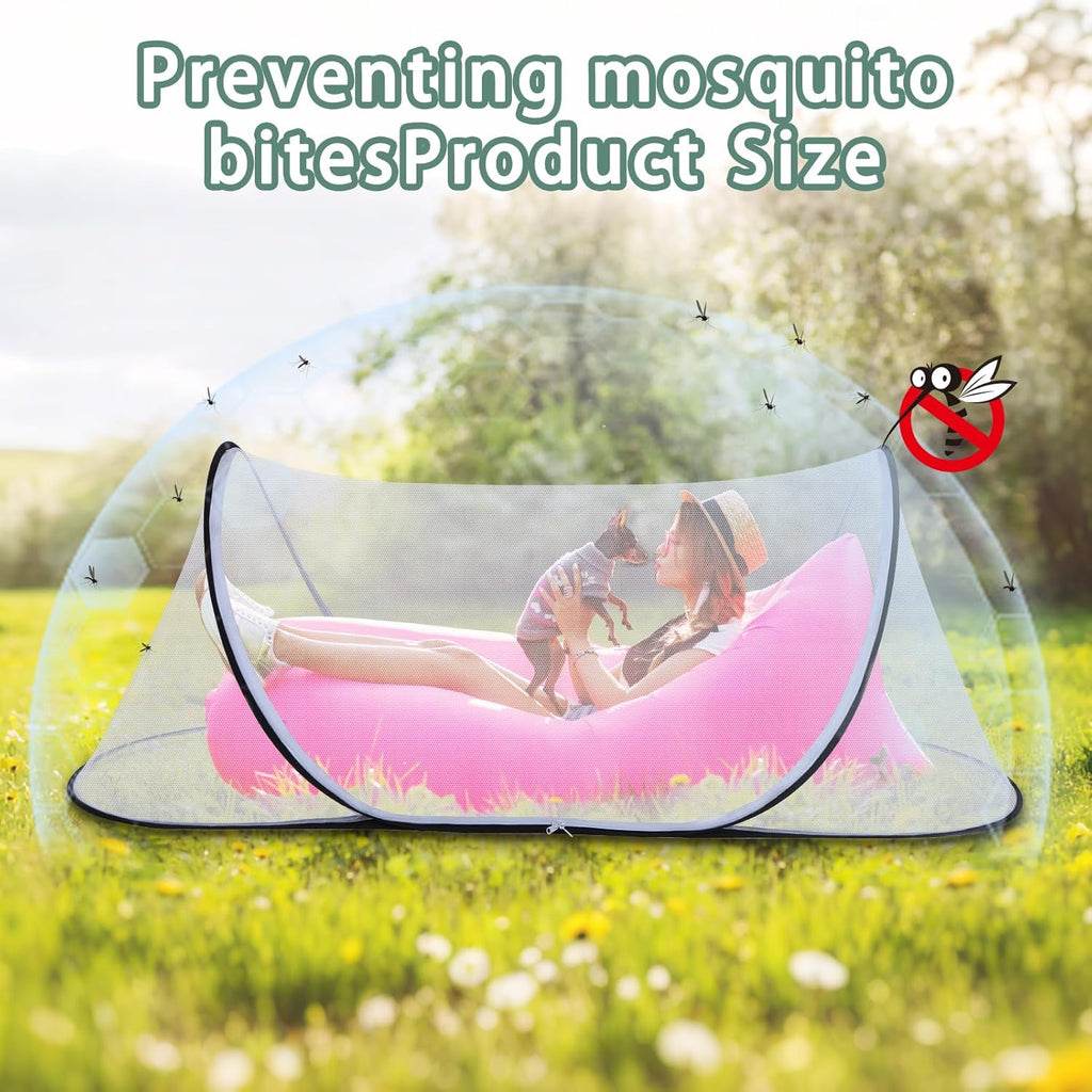 78.7 * 31.5 * 23.6 Inch Large Pop Up Mosquito Net, Collapsible Portable Mosquito Tent, Suitable for Adult Baby Bedroom, Outdoor Camping Use (White*2)